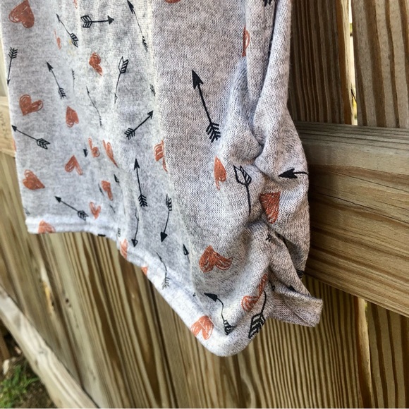 Tempted Top Shirt Hearts Arrows Black Bow Ruching Sz 2x - Picture 6 of 10